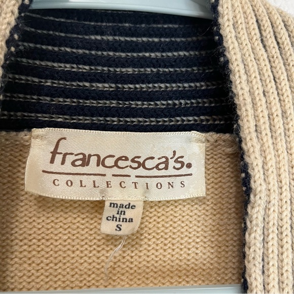 Francesca's Collection Striped Aztec Southwestern Cardigan Sweater Womens Sz S - Picture 9 of 11